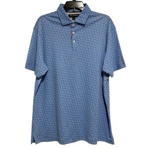 Cremieux Classics Club 38 Graphic Polo Shirt Size XL NWT Floral Four-Leaf Clover